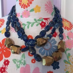 Chunky multi strand necklace.